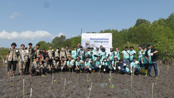 Perkuat Benteng Pesisir Ngenang, PT BSP Tanam Ribuan Mangrove Bersama KEK Tanjung Sau